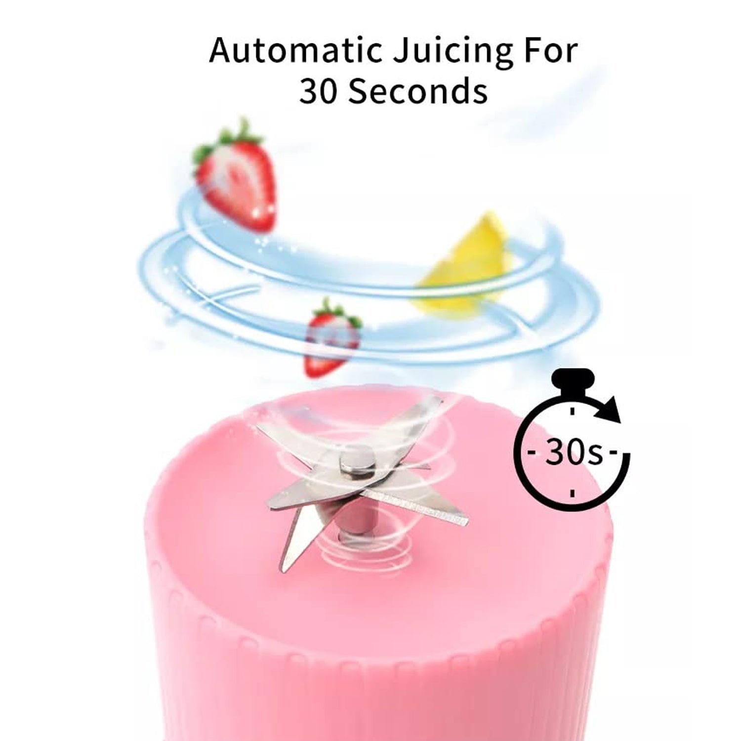 5334A BLENDER PORTABLE JUICER FOR SMOOTHIE , JUICE , VEGETABLE SHAKES WITH 6 BLADES WIRELESS CHARGING MINI PERSONAL SIZE MIXER BOTTLE GRINDER, 380 ML MULTICOLOR DeoDap 5334A BLENDER PORTABLE JUICER FOR SMOOTHIE , JUICE , VEGETABLE SHAKES WITH 6 BLADES WIRELESS CHARGING MINI PERSONAL SIZE MIXER BOTTLE GRINDER, 380 ML MULTICOLOR DeoDap
